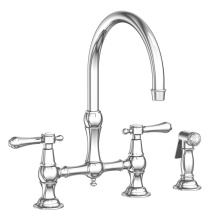 Newport Brass 9458-26 - Chesterfield® Kitchen Bridge Faucet with Side Spray