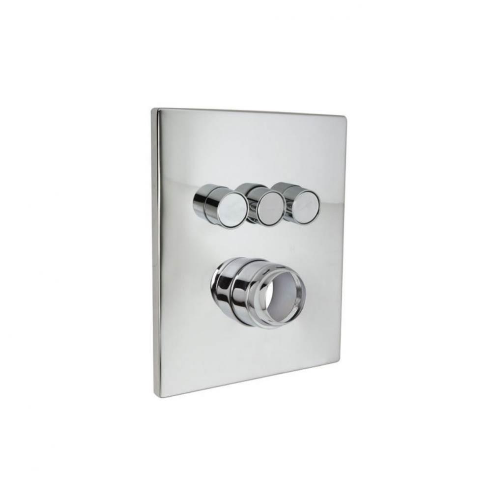 Three Button Push Button Valve Faceplate