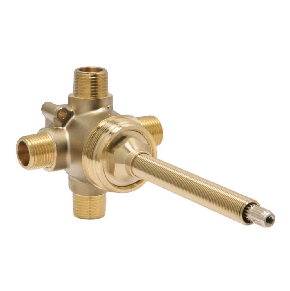 Pl In-Wall 1/2'' Div Vlv W/ 3 Outlet Prts