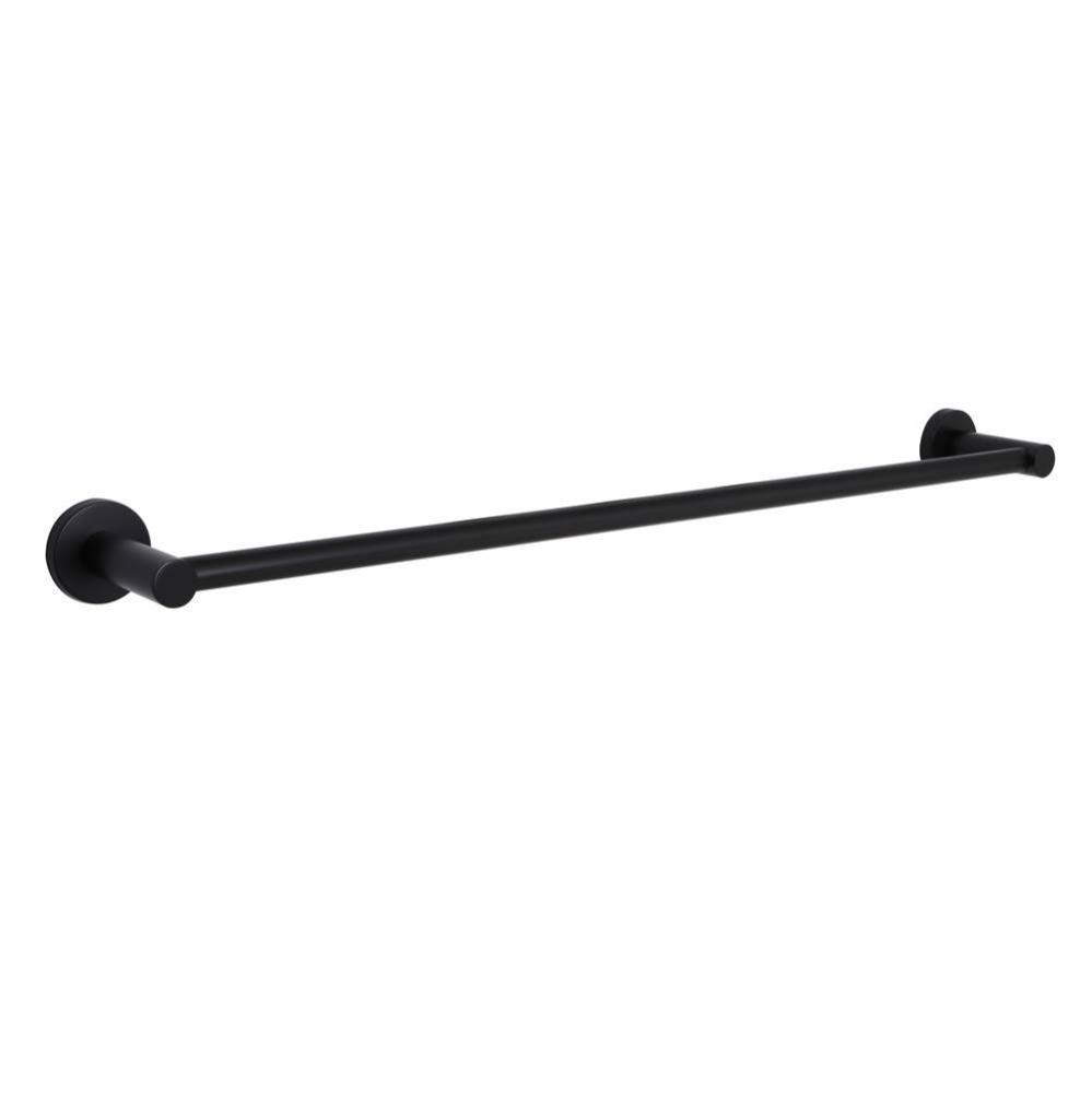 Euro Towel Bar In Matte Black Finish