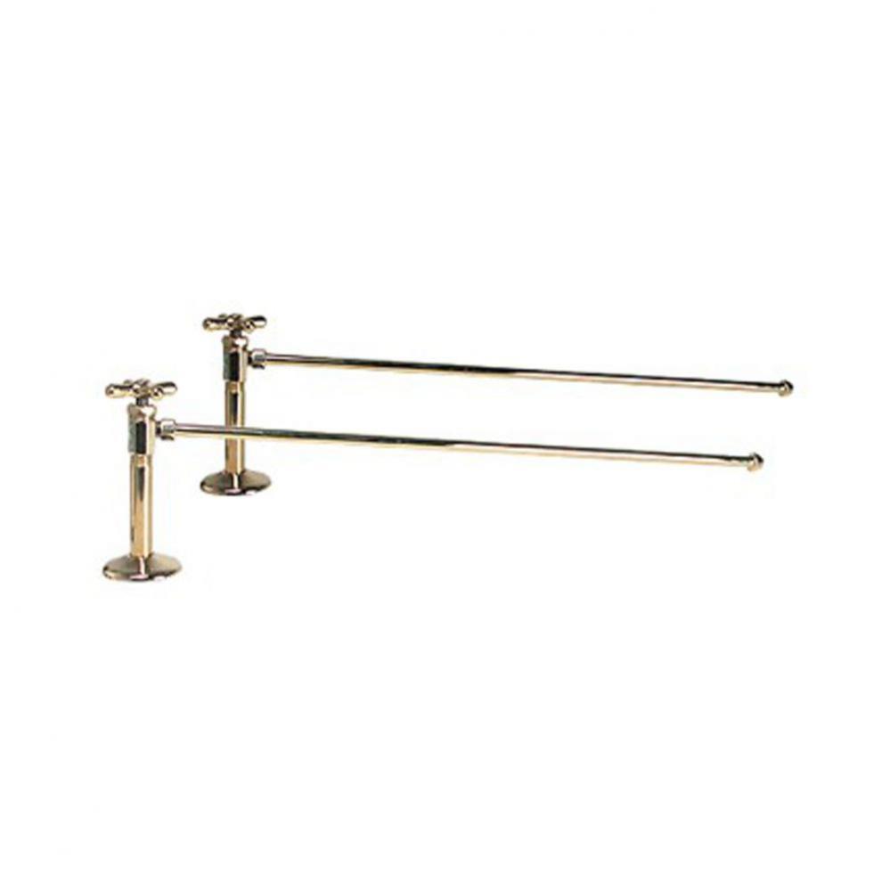 Lavatory Supply Kit with Cross Handles in Polished Chrome