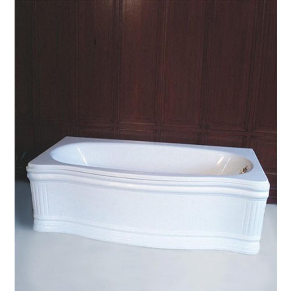 ''Old Time'' Fiberglass Bathtub and Panel in White