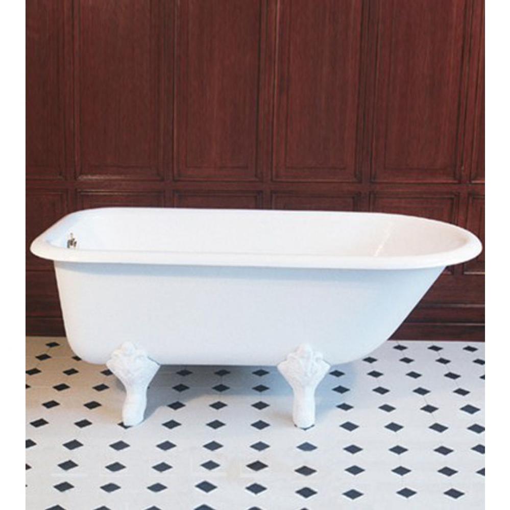Cast Iron ''Retro'' 5 Foot Bathtub and Cast Iron Feet in White