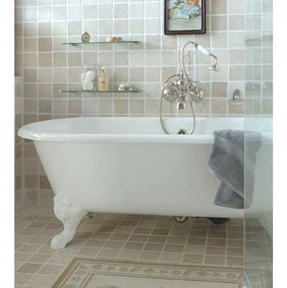Cast Iron ''Josephine'' Bathtub and Cast Iron Feet in White