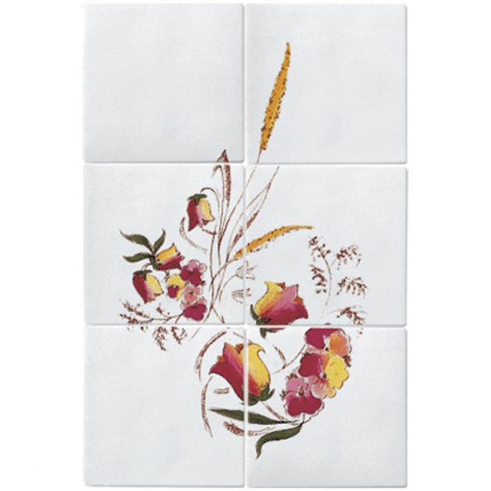 ''Duchesse'' Six Tile Pattern Set in Berain Vert