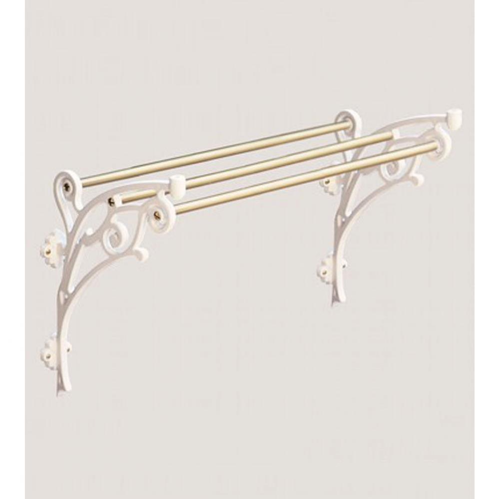 ''Charleston'' 24'' Bath Towel Rack in Polished Brass