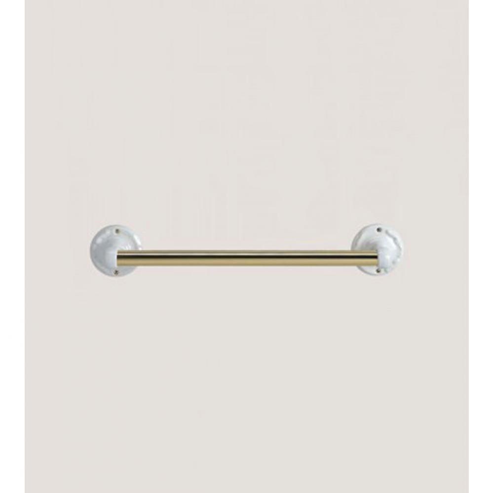 ''Charleston'' 18'' Towel Bar in Vieux Rouen, Polished Brass