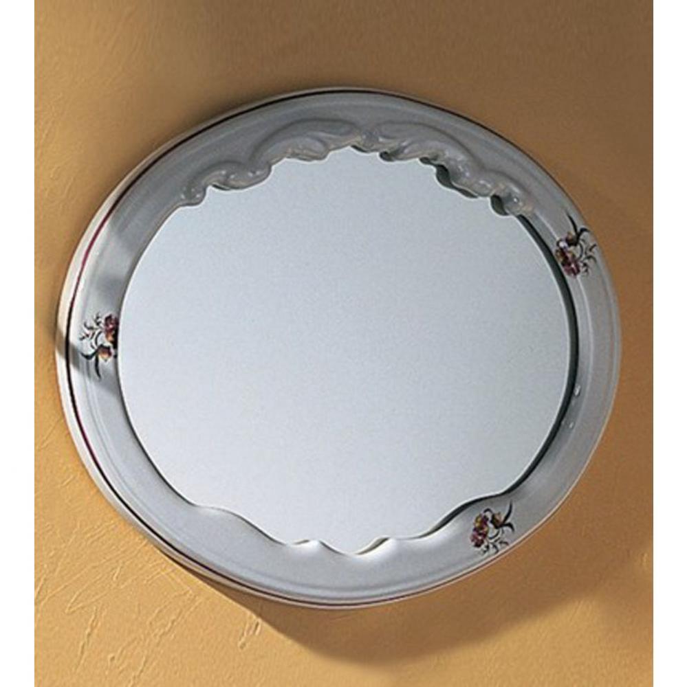 Oval Mirror in White