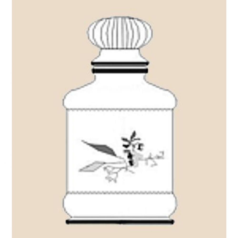 Flask #1 in White 3 1/3'' W X 5 3/4'' H