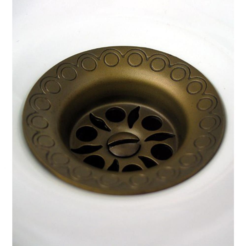 ''Azalee'' Grid Strainer in Weathered Brass