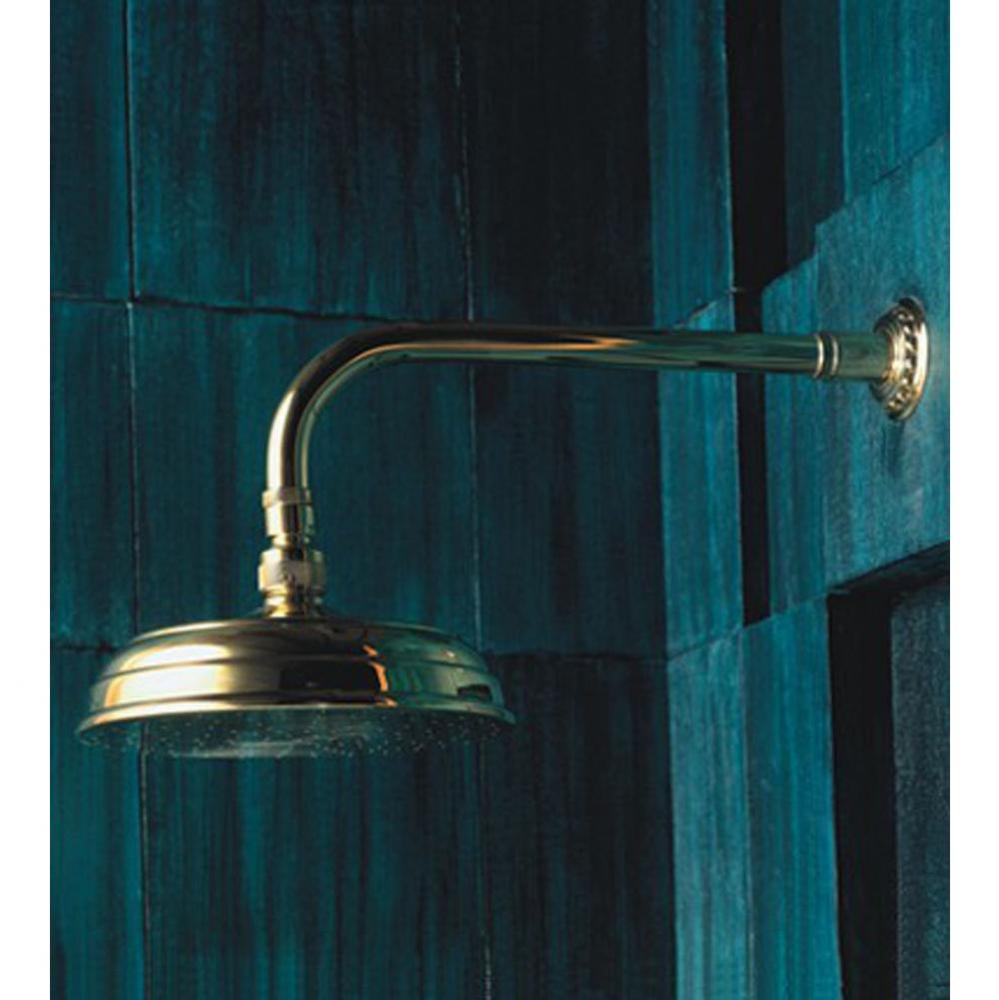 ''Pompadour'' Showerhead, Arm and Flange in Weathered Brass