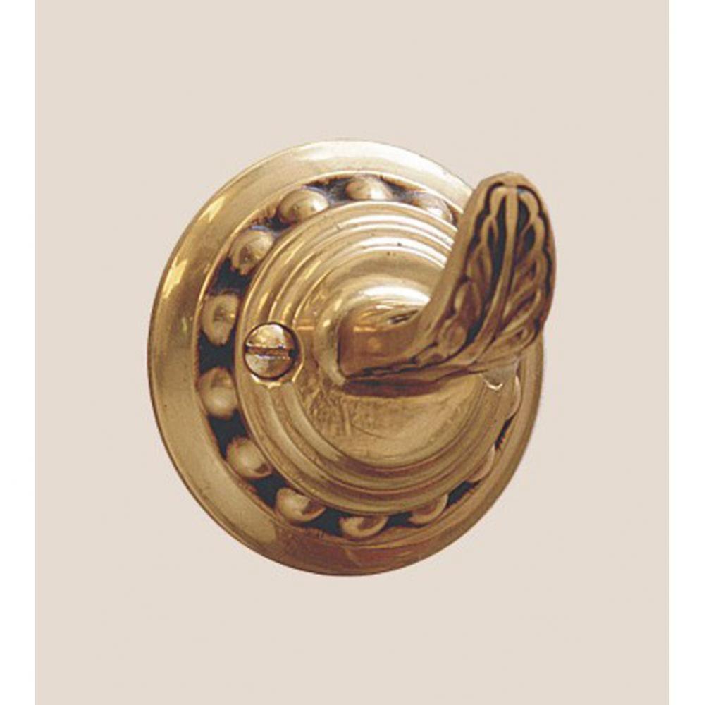 ''Pompadour'' Robe Hook in Weathered Brass