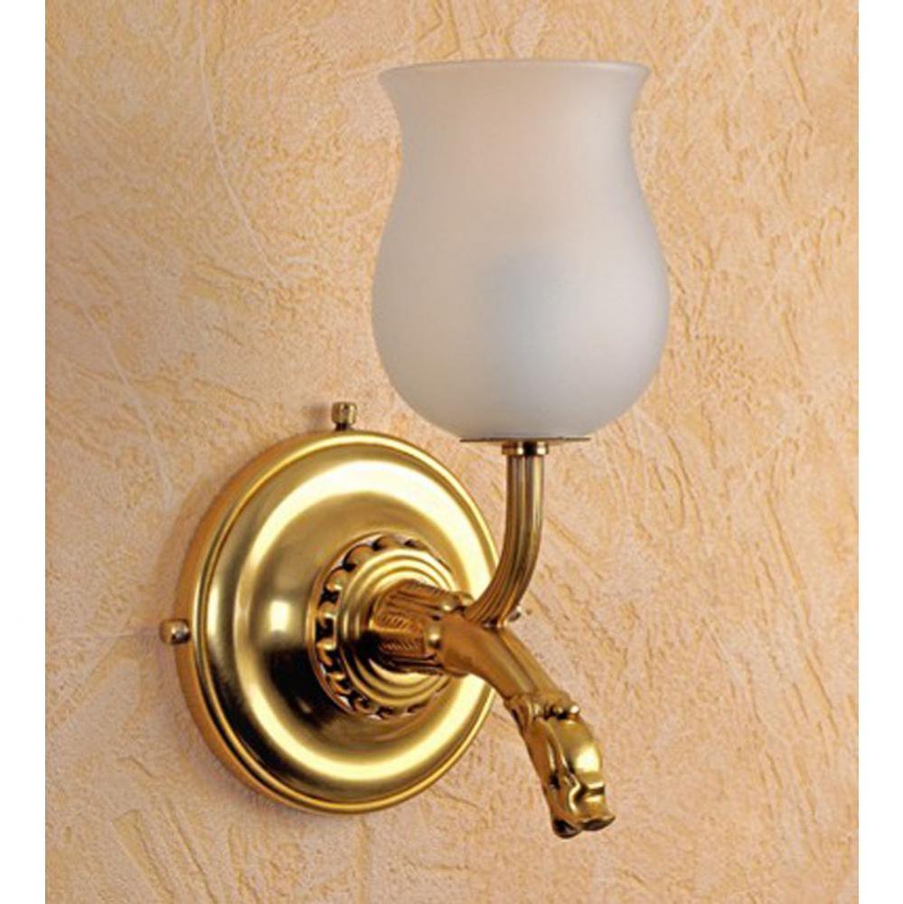 ''Pompadour'' Single Wall Light in Weathered Brass
