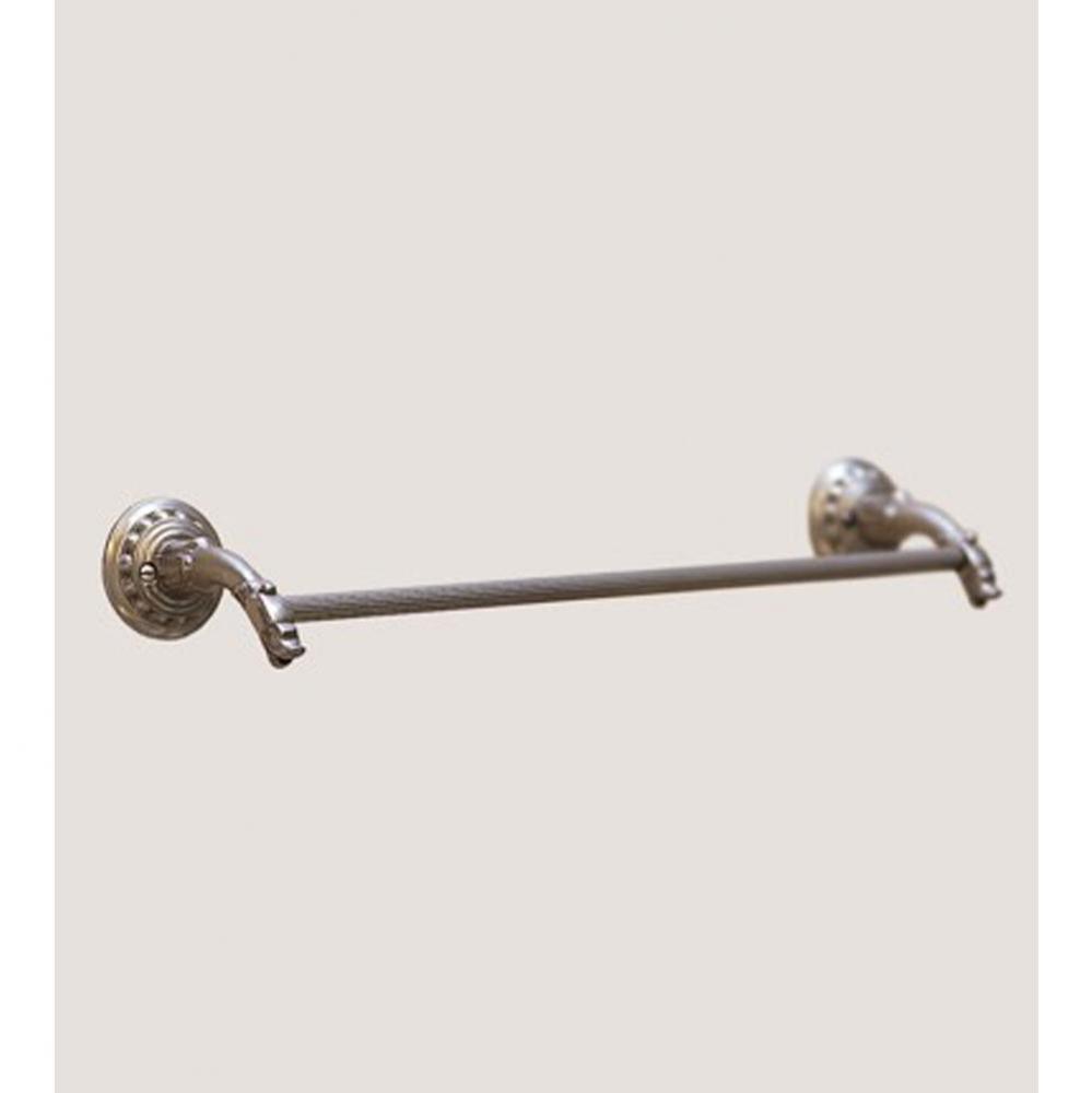 ''Pompadour'' 18-inch Towel Bar in Weathered Brass