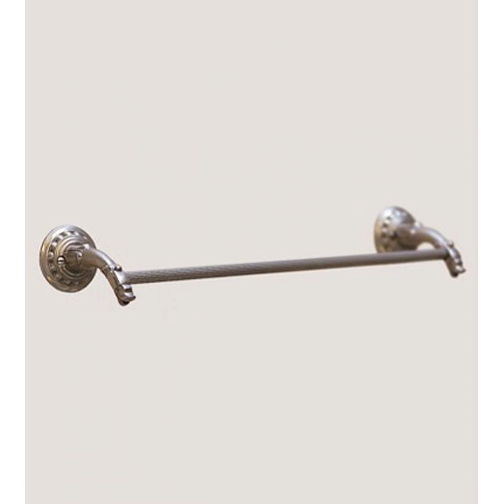 ''Pompadour'' 24-inch Towel Bar in Weathered Brass