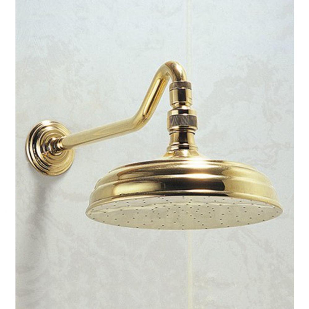 ''Royale'' Adjustable Showerhead, Arm and Flange in Weathered Brass