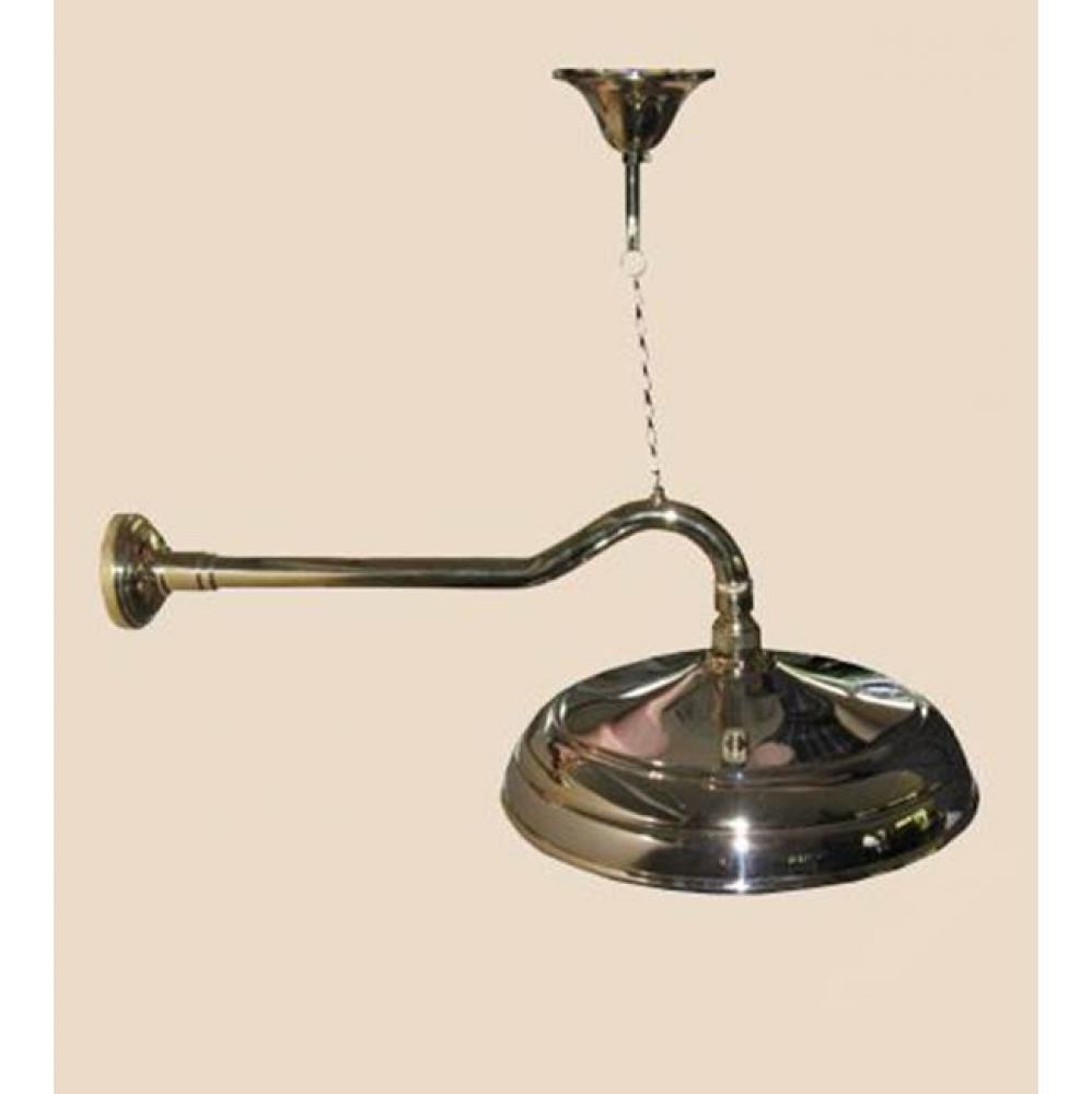 ''Royale'' Wall Mounted Showerhead, Arm and Flange in French Weathered Brass