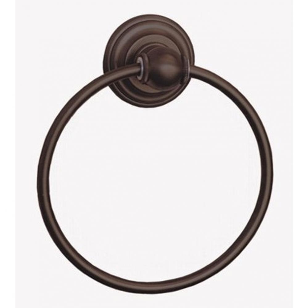 ''Royale'' 6-inch Towel Ring in French Weathered Brass