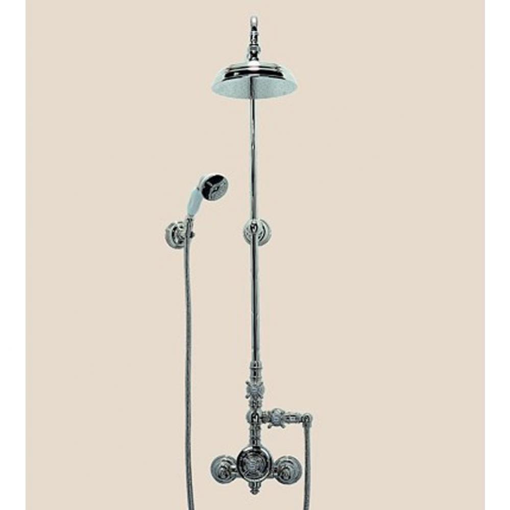 ''Royale'' Exposed Thermostatic Shower in Polished Brass