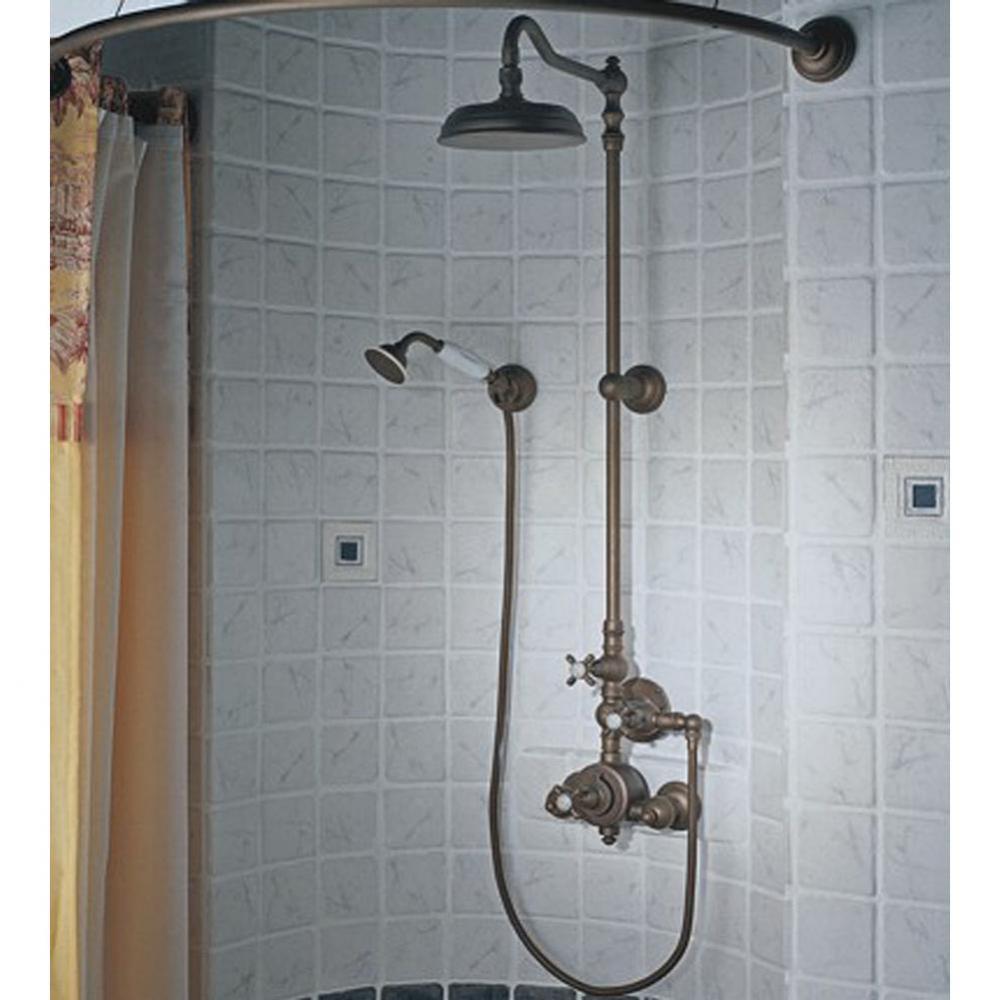 ''Royale'' Exposed Thermostatic Shower in Weathered Brass