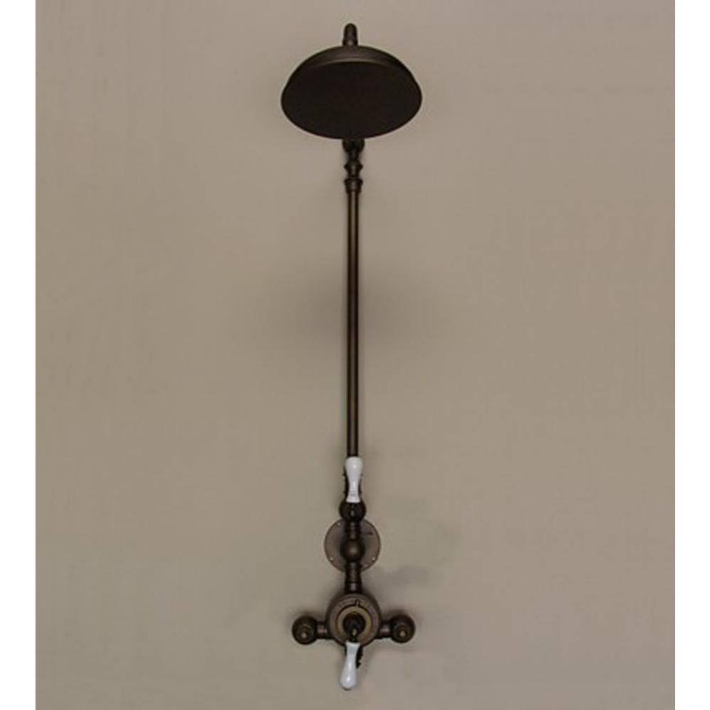''Royale'' Exposed Thermostatic Shower in Weathered Brass