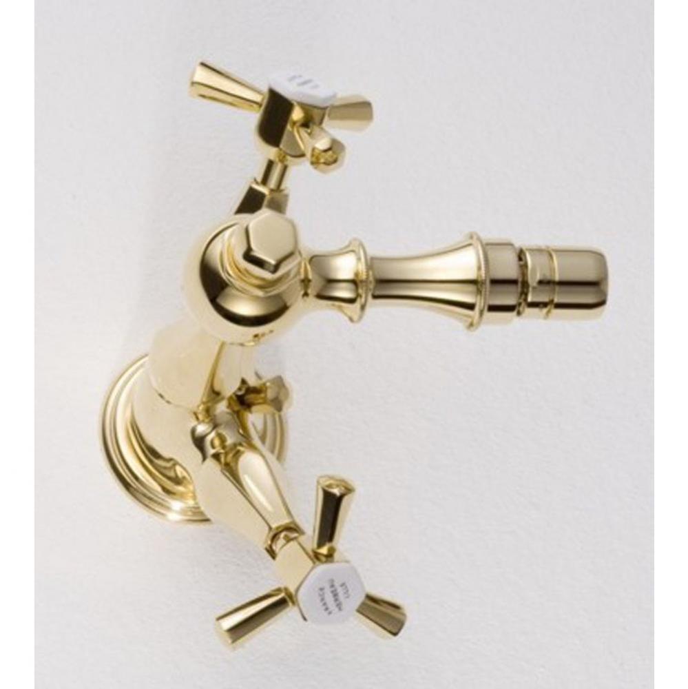 ''Monarque'' Single-Hole Bidet Mixer with Pop-up Waste in French Weathered Bra