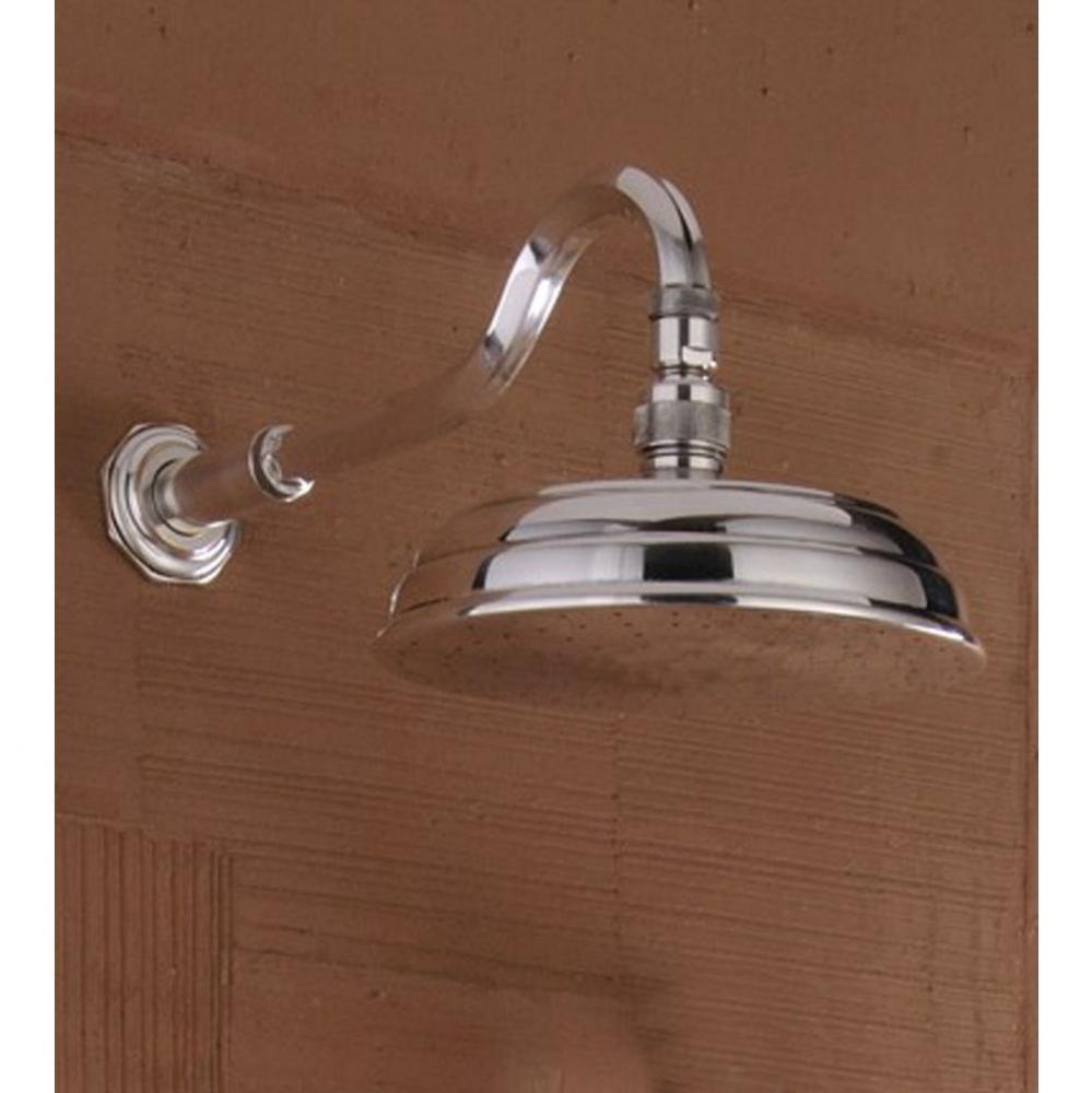 ''Monarque'' Adjustable Showerhead, Arm and Flange in Polished Nickel, -Trim