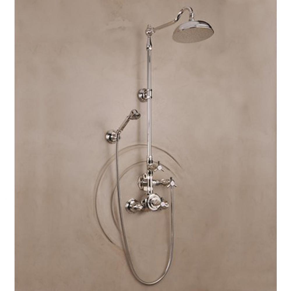 ''Monarque'' Exposed Thermostatic Shower in Weathered Brass