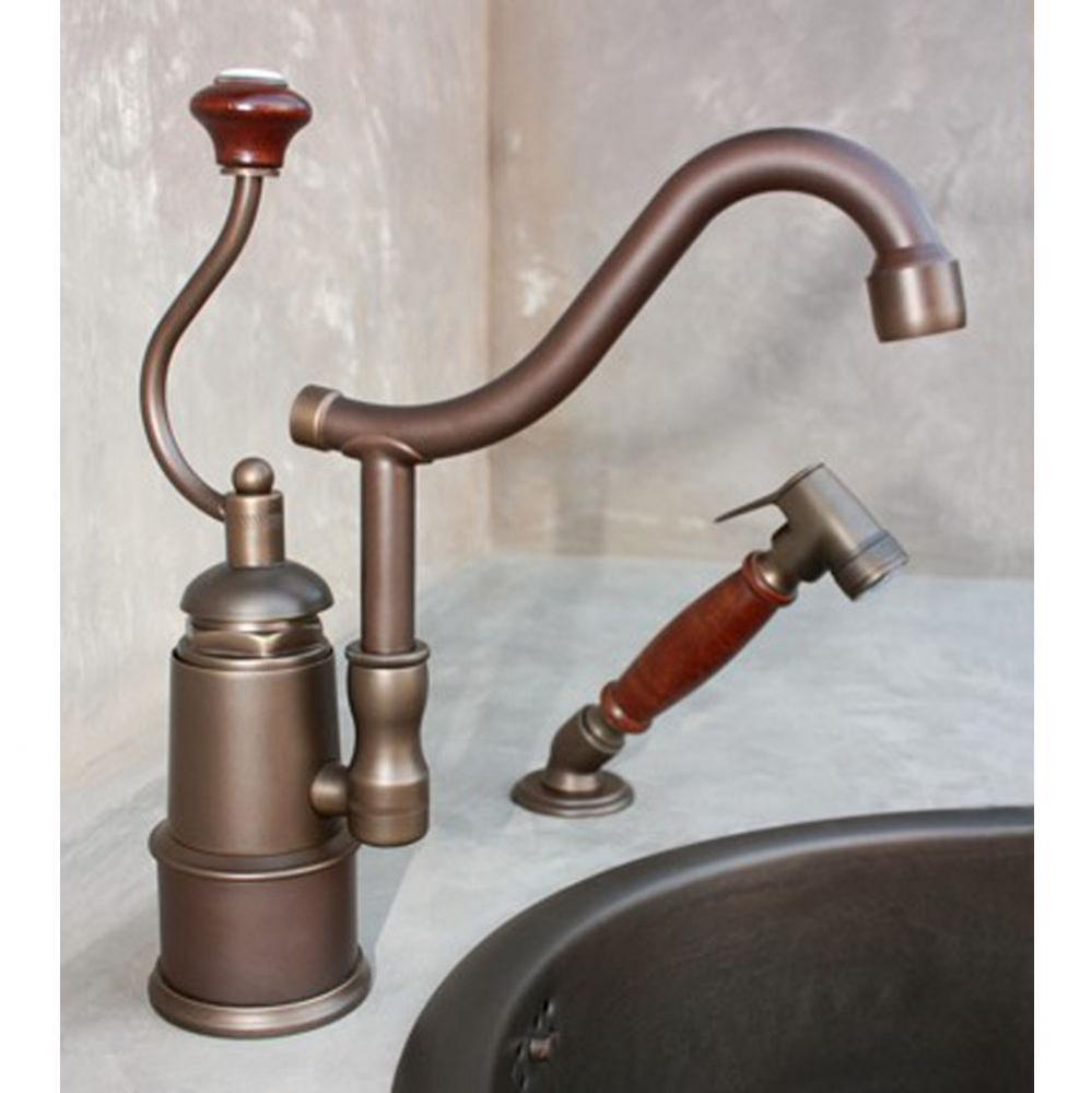 ''De Dion'' Single Lever Mixer with Ceramic Disc Cartridge and Handspray in Wo