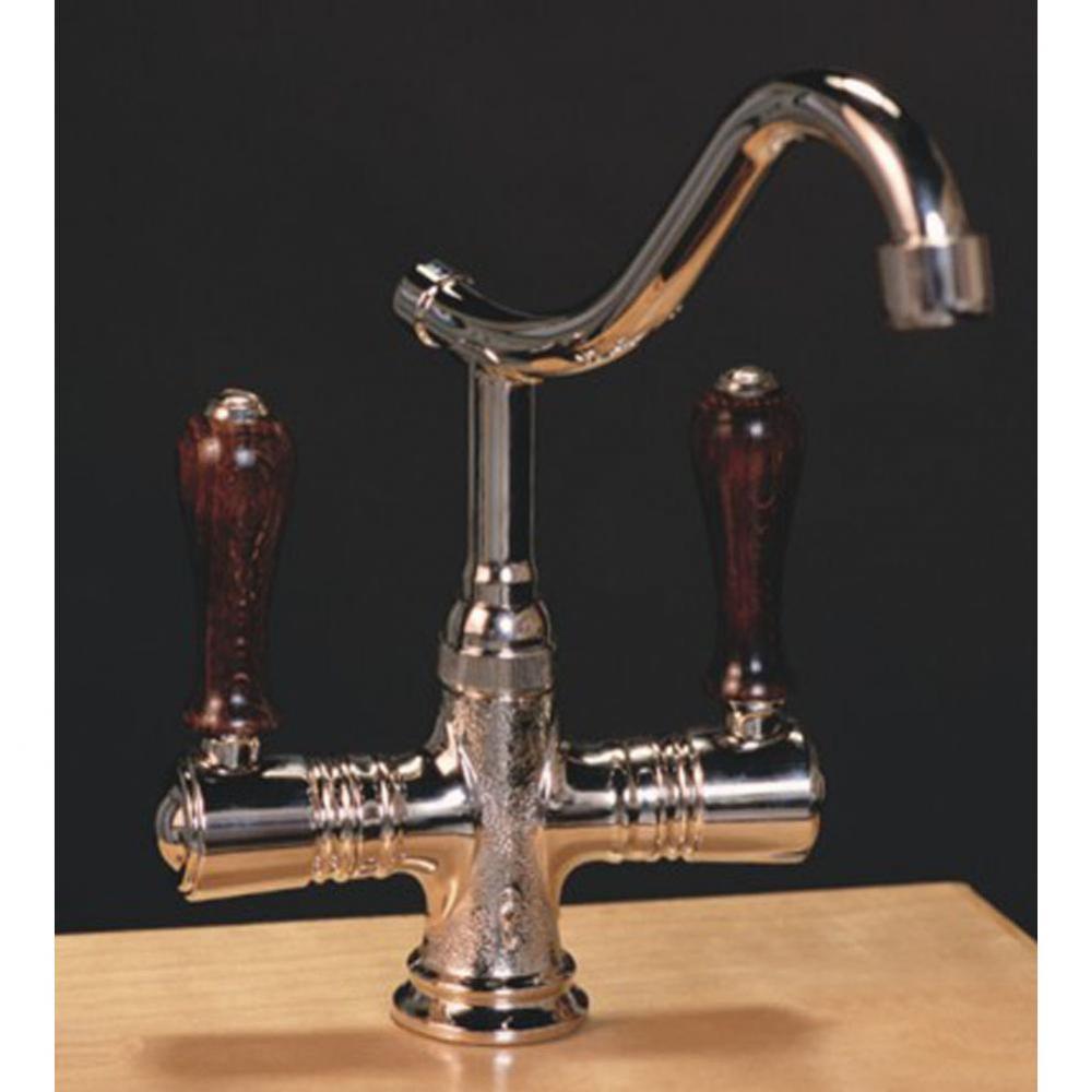 ''Namur'' Single-Hole Kitchen / Bar / Lavatory Mixer in Wooden Handles, French