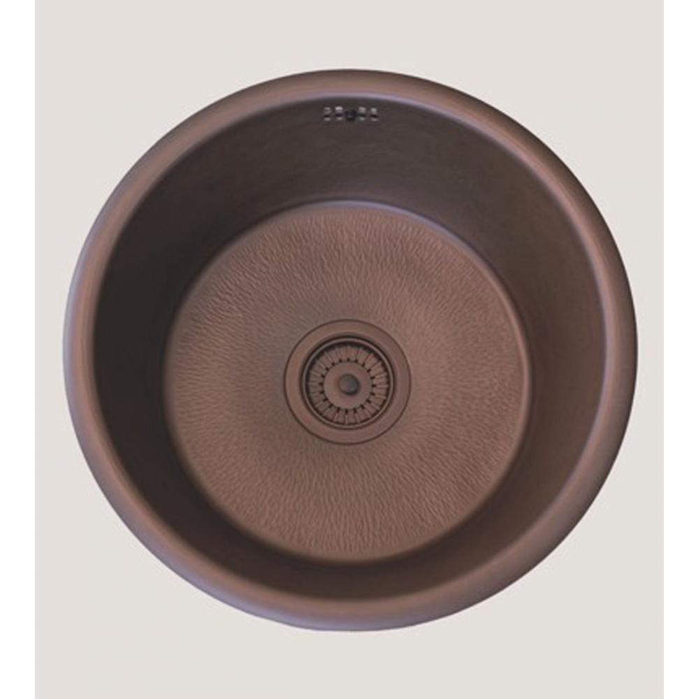 ''Saone'' Round Bowl in Weathered Copper