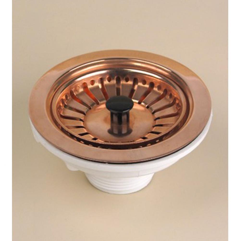 Waste 3 1/2'' with Basket in Polished Copper