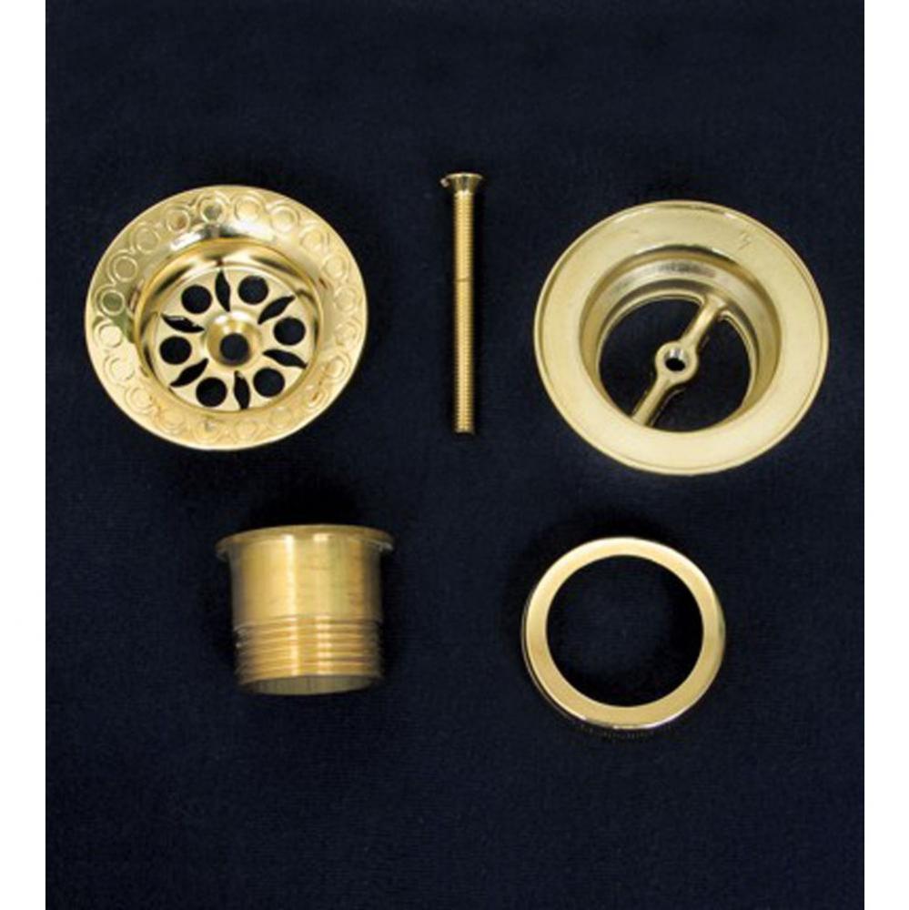 Grid Strainer 1 1/4'' in Polished Brass