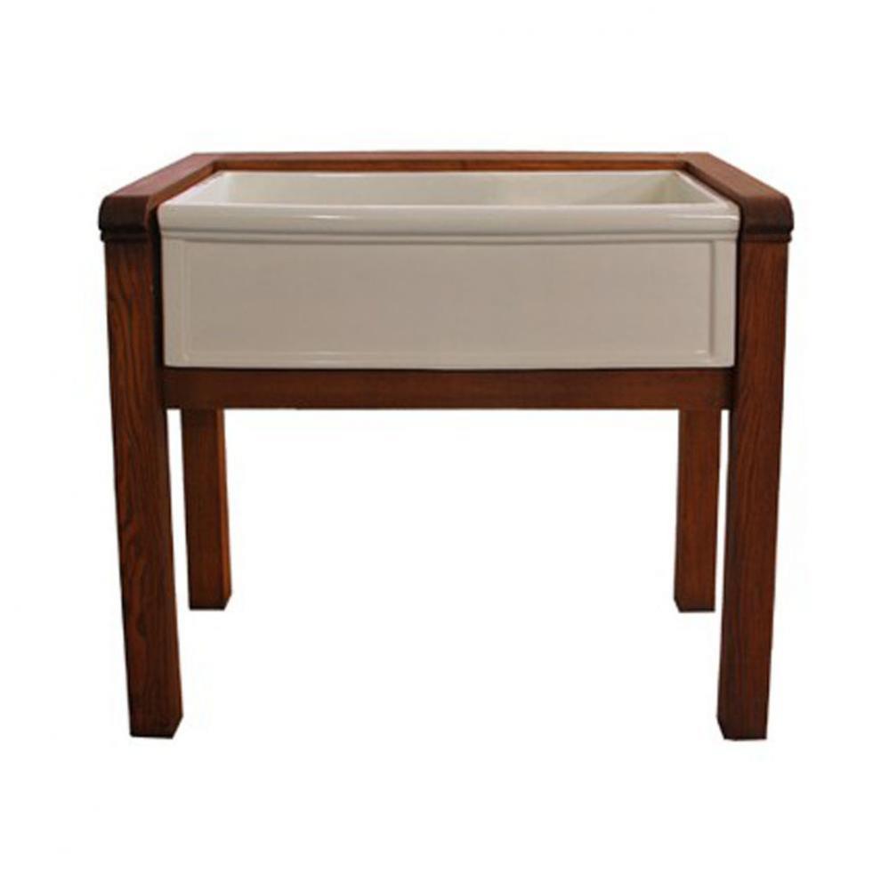 Wooden Stand for Farmhouse Sink in Ash Wood w/Antique Stain