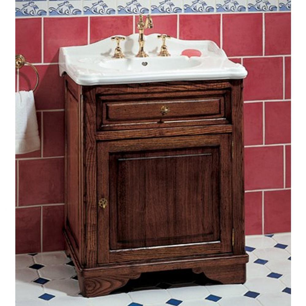 ''Celine'' Wooden Cabinet in Ash Wood w/Antique Stain for Charleston Washbasin