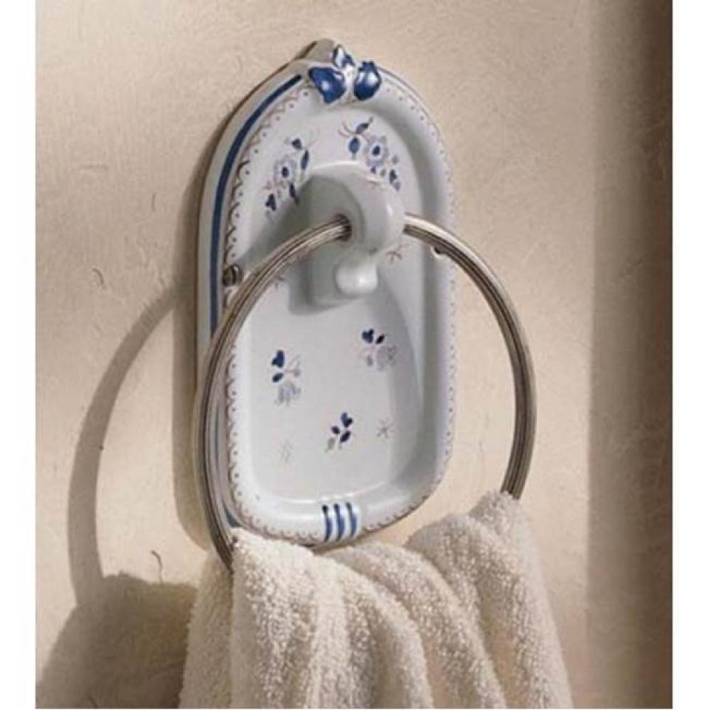 Towel Ring in Any Handpainted Finish, Satin Nickel Ring