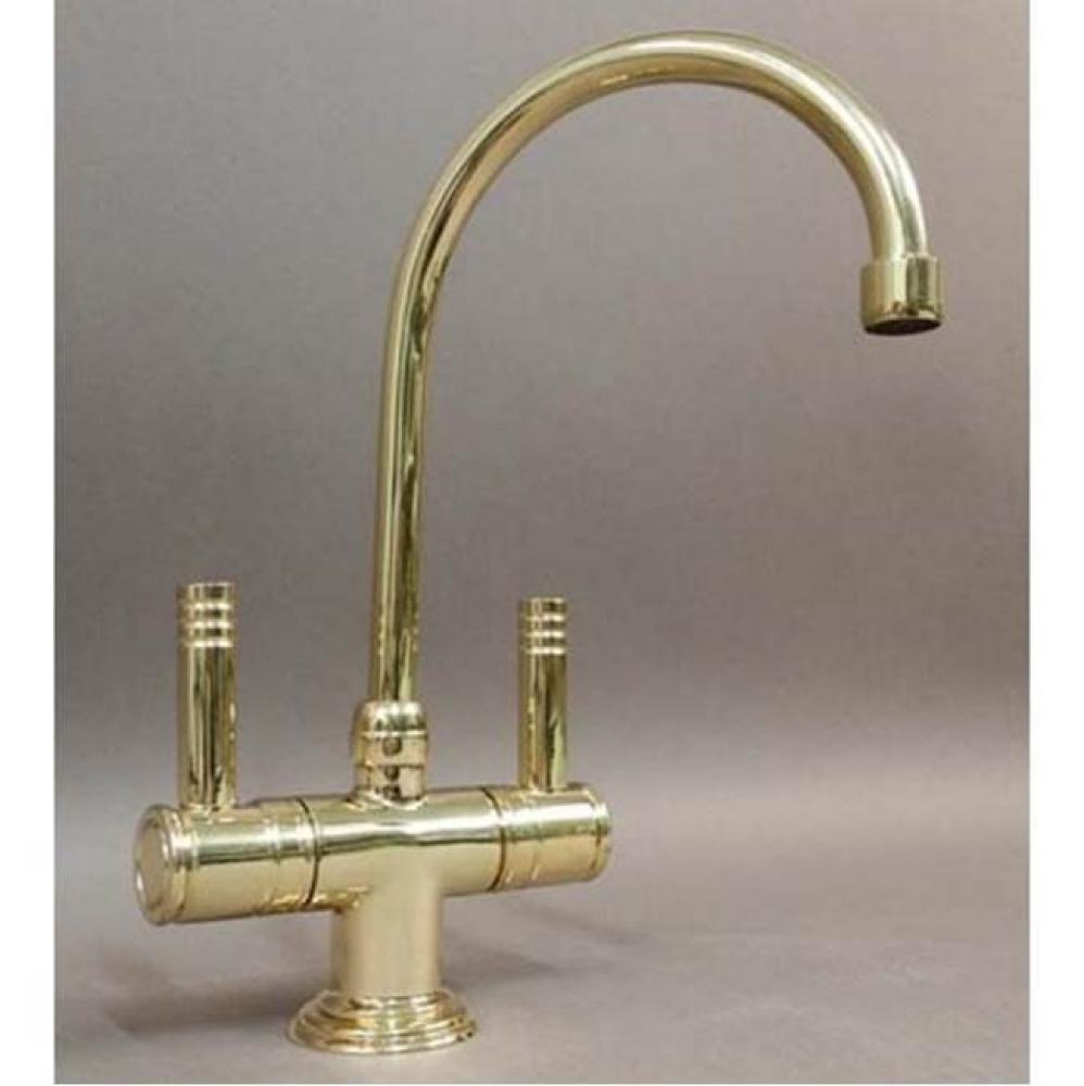 ''Lille Single Hole Lavatory Mixer with Ceramic Cartridge in French Weathered Brass