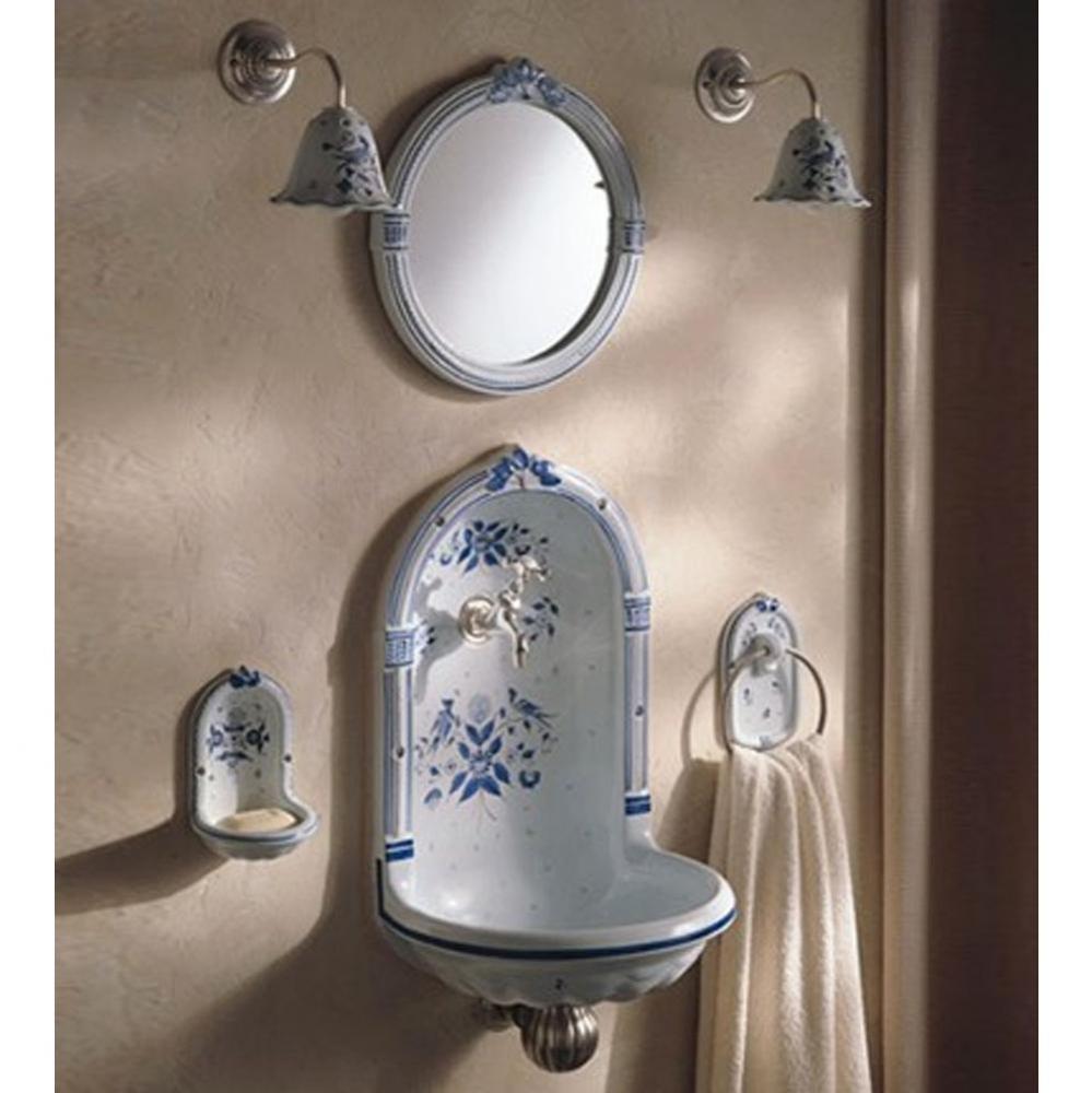 ''Niche'' Round Mirror in White