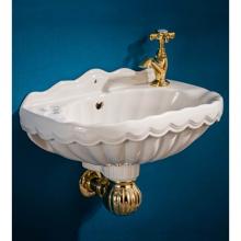 Herbeau 010120 - ''Valse'' Wall Mounted Vitreous China Hand Basin in White
