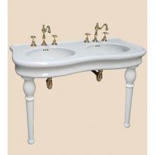 Herbeau 036120 - ''Belle Epoque Double Basin Lavatory Table Only in White