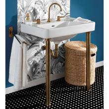 Herbeau 037170 - ''Art Deco'' Pair of Metal Legs For Metal Washstand Only in Weathered Brass