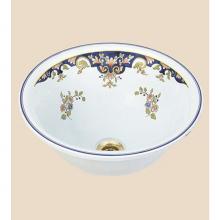 Herbeau 040320 - ''Sambre'' Ceramic Round Countertop Lavatory Bowl in White