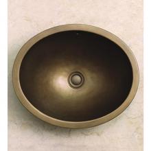 Herbeau 041070 - ''Loire'' Hammered Oval Bowl in Weathered Brass