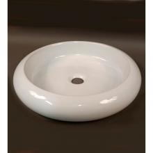 Herbeau 041720 - ''Lune'' Porcelain Round Contertop Lavatory Bowl in White