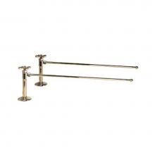 Herbeau 049048 - Lavatory Supply Kit with Cross Handles in Polished Chrome