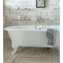 Herbeau 070520 - Cast Iron ''Josephine'' Bathtub and Cast Iron Feet in White