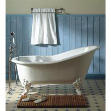Herbeau 070620 - Cast Iron ''Marie Louise'' Bathtub and Cast Iron Feet in White