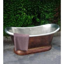Herbeau 071172 - ''Medicis'' Copper Bathtub / Single wall in Pewter