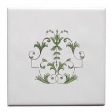 Herbeau 090408 - ''Duchesse'' Large Central Pattern Tile in Berain Vert