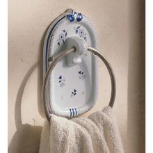 Herbeau 11122053 - Towel Ring in White, Old Silver Ring